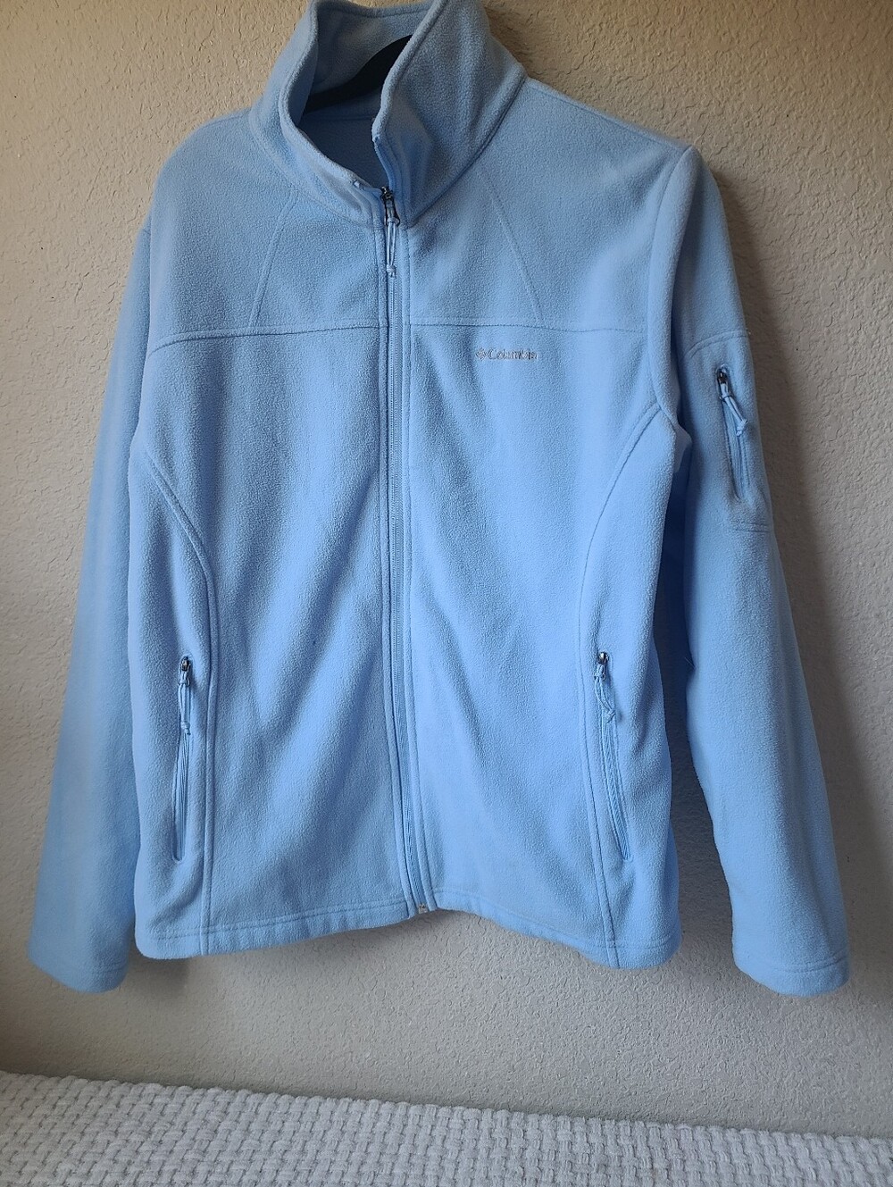 Columbia Blue Full-Zip Fleece Jacket Women's Size XL